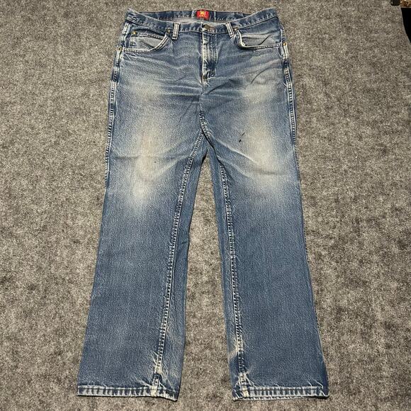 Wrangler Slim Fit Blue Jeans 36x32 - Picture 5 of 8